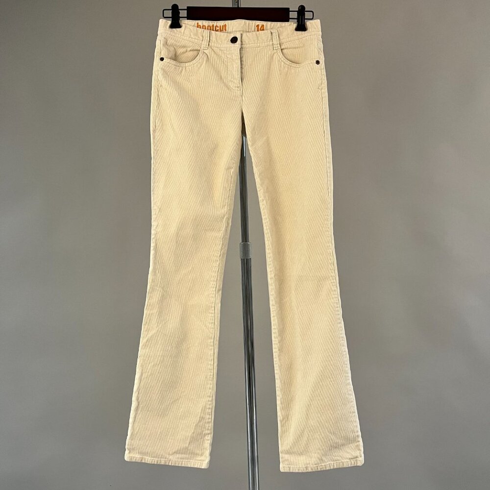 J.Crew Crewcuts Girls Bootcut Corduroy Pants In Cream Size 14